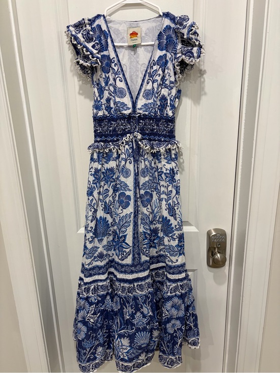 FARM Rio Dresses & Skirts - FARM Rio Blue and White Floral Maxi Dress